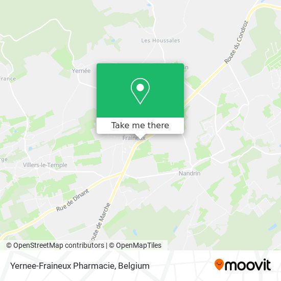 Yernee-Fraineux Pharmacie map