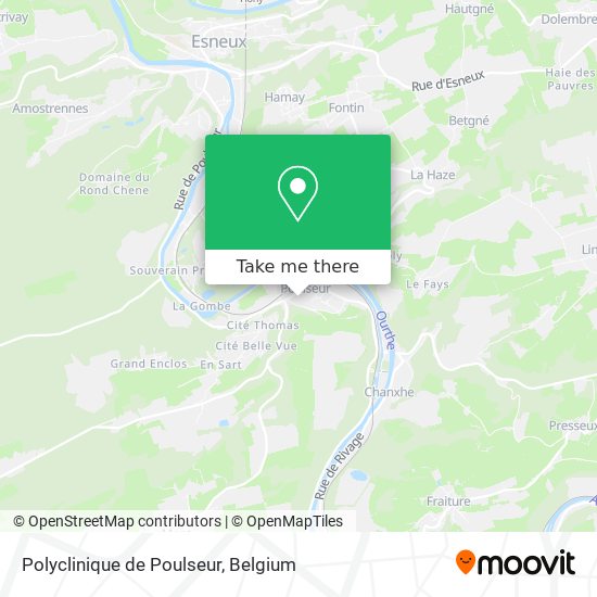 Polyclinique de Poulseur map