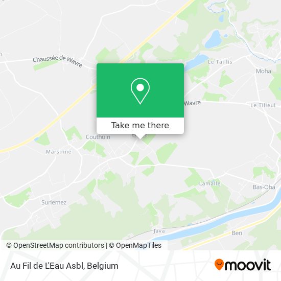 Au Fil de L'Eau Asbl plan