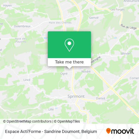 Espace Acti'Forme - Sandrine Doumont map