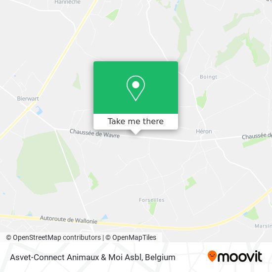 Asvet-Connect Animaux & Moi Asbl map