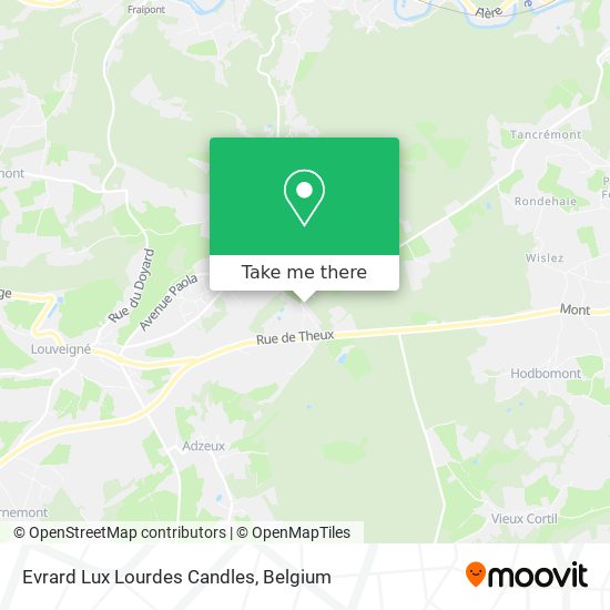 Evrard Lux Lourdes Candles map