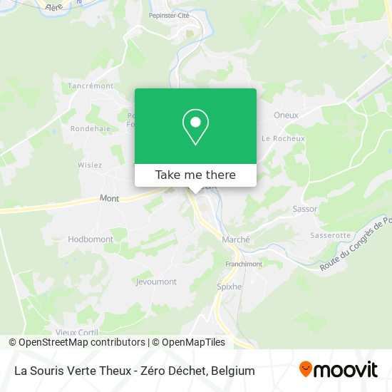 La Souris Verte Theux - Zéro Déchet map