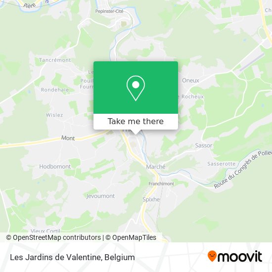 Les Jardins de Valentine map