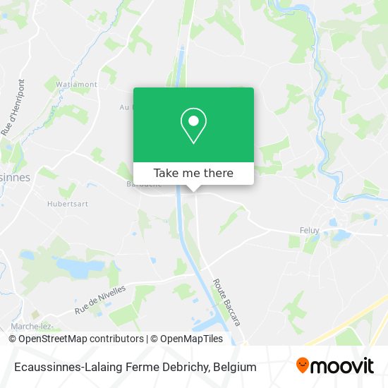 Ecaussinnes-Lalaing Ferme Debrichy map