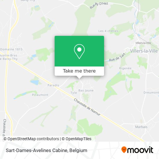 Sart-Dames-Avelines Cabine map