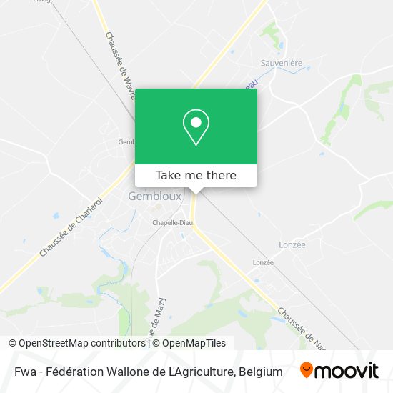 Fwa - Fédération Wallone de L'Agriculture map