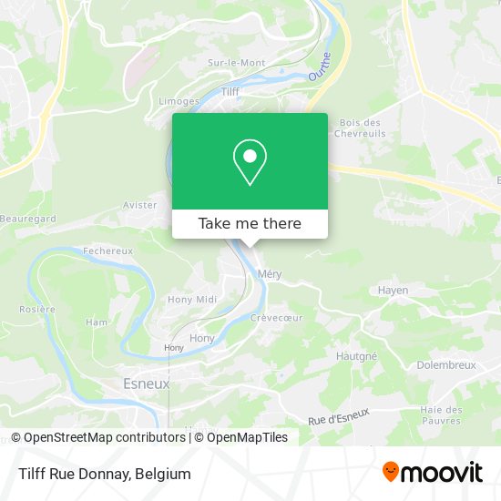 Tilff Rue Donnay map