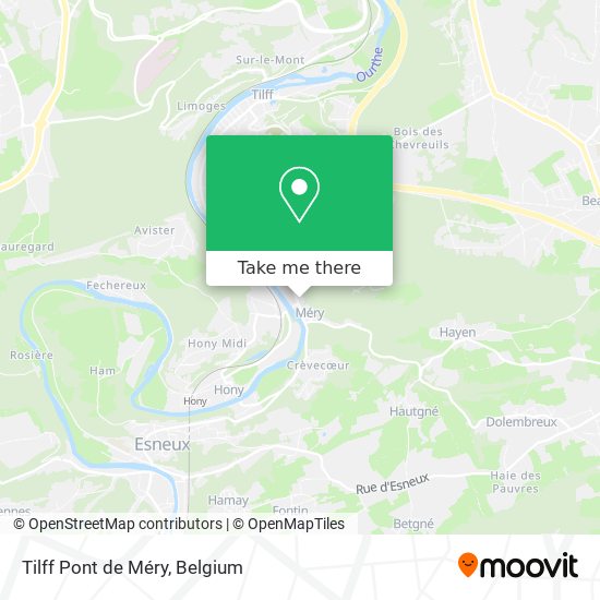 Tilff Pont de Méry map