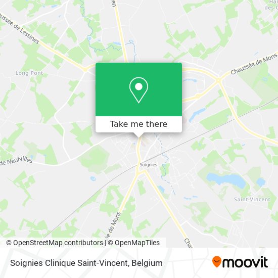 Soignies Clinique Saint-Vincent map