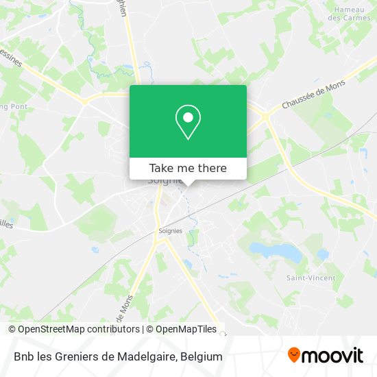 Bnb les Greniers de Madelgaire map