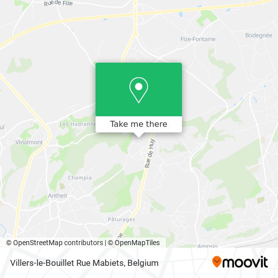 Villers-le-Bouillet Rue Mabiets map