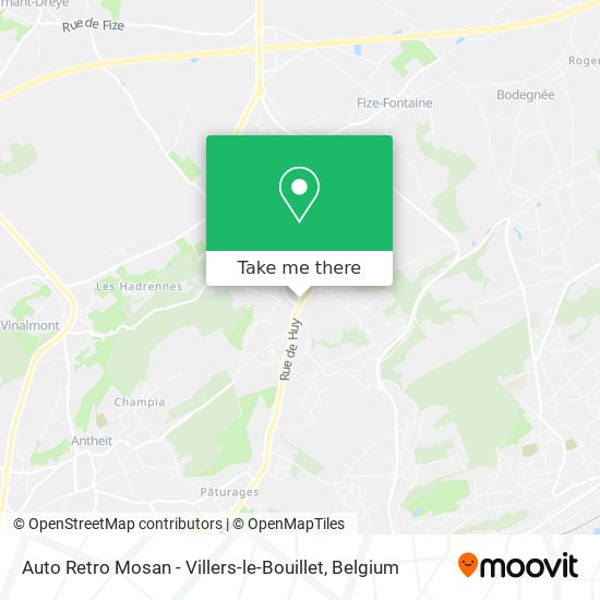 Auto Retro Mosan - Villers-le-Bouillet plan