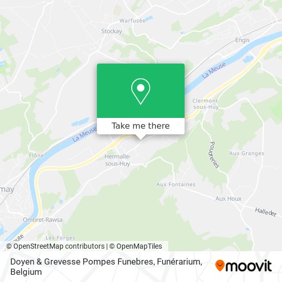 Doyen & Grevesse Pompes Funebres, Funérarium map