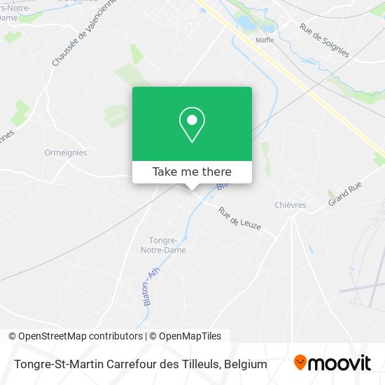 Tongre-St-Martin Carrefour des Tilleuls plan
