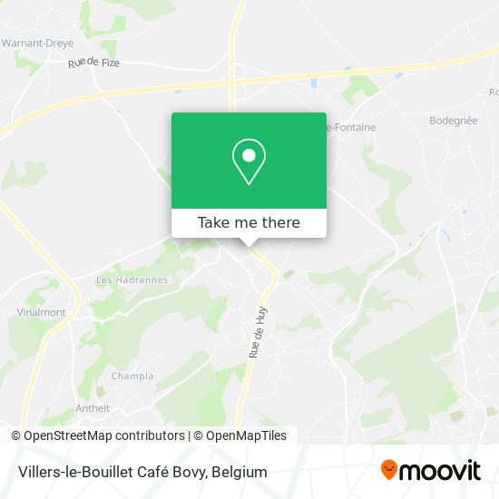 Villers-le-Bouillet Café Bovy map