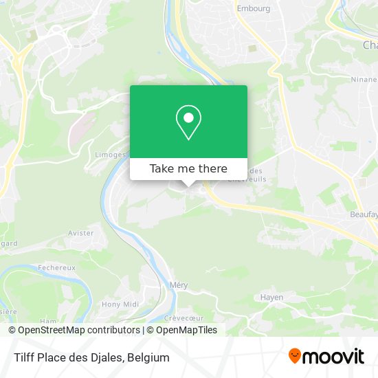 Tilff Place des Djales map