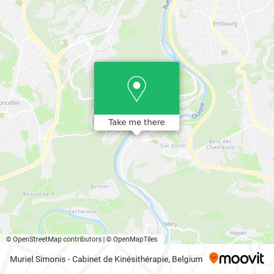 Muriel Simonis - Cabinet de Kinésithérapie map