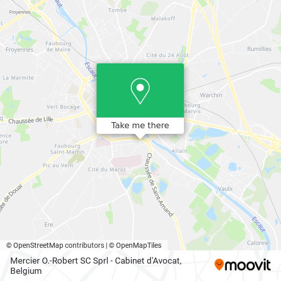 Mercier O.-Robert SC Sprl - Cabinet d'Avocat map