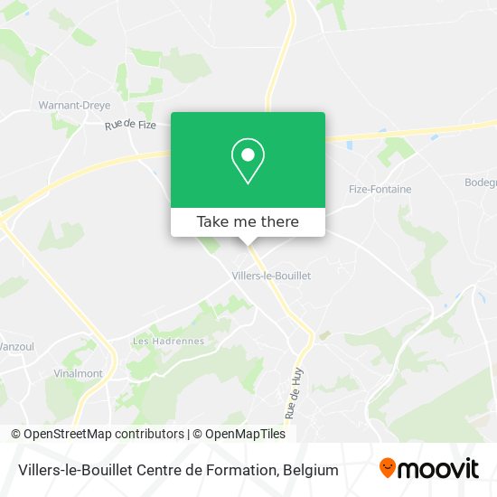 Villers-le-Bouillet Centre de Formation plan