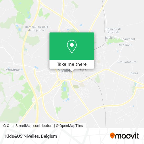 Kids&US Nivelles map