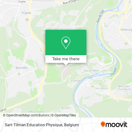 Sart-Tilman Education Physique map