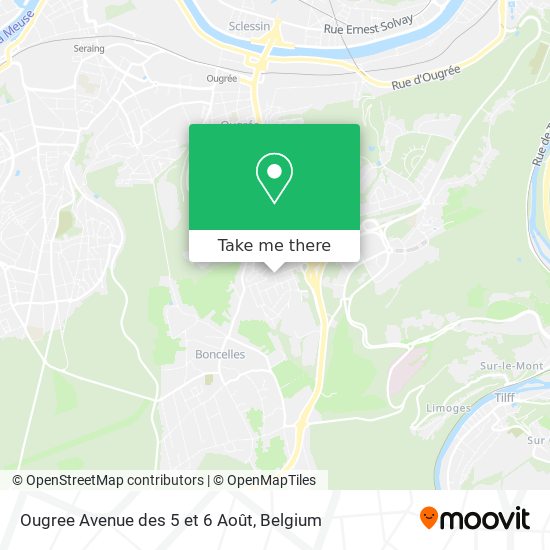 Ougree Avenue des 5 et 6 Août map