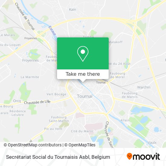 Secrétariat Social du Tournaisis Asbl map