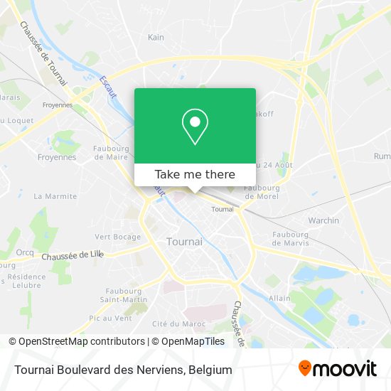 Tournai Boulevard des Nerviens map