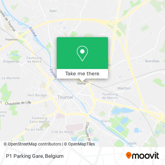 P1 Parking Gare map