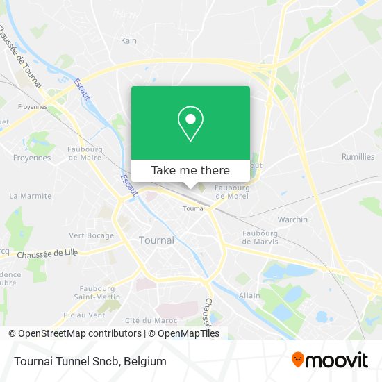 Tournai Tunnel Sncb map