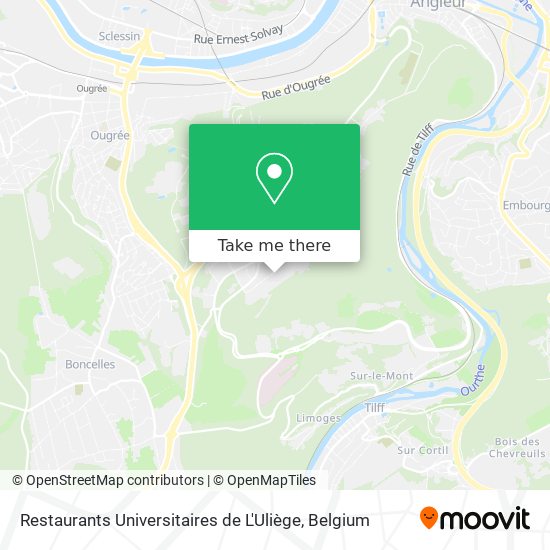 Restaurants Universitaires de L'Uliège map