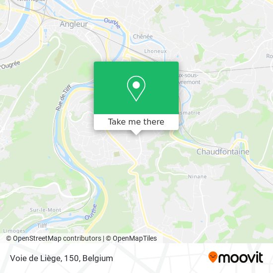 Voie de Liège, 150 map