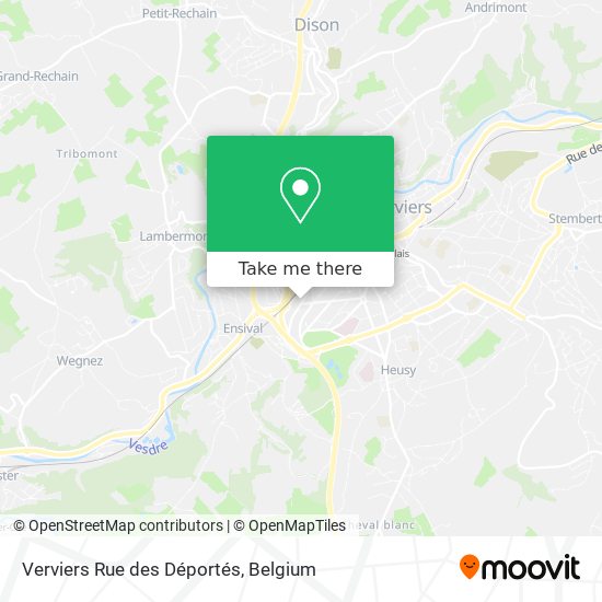 Verviers Rue des Déportés map