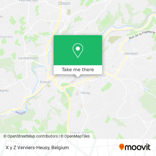 X y Z Verviers-Heusy plan