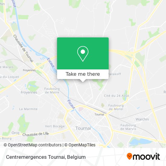 Centremergences Tournai map