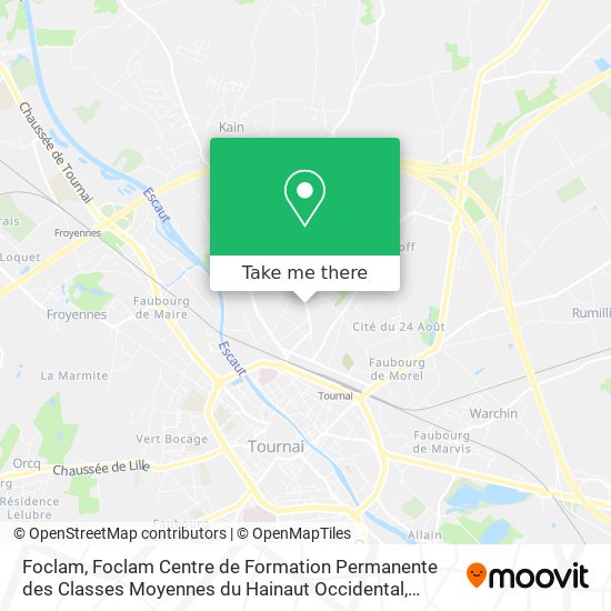 Foclam, Foclam Centre de Formation Permanente des Classes Moyennes du Hainaut Occidental plan