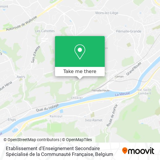 Etablissement d'Enseignement Secondaire Spécialisé de la Communauté Française map