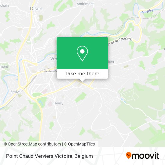 Point Chaud Verviers Victoire map