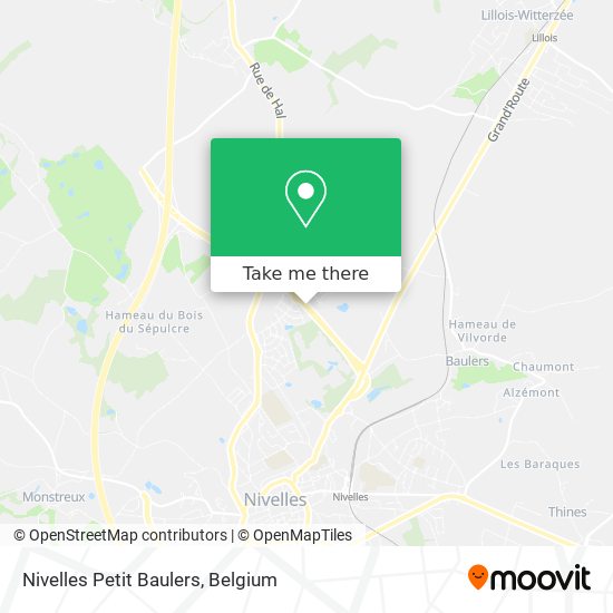 Nivelles Petit Baulers map