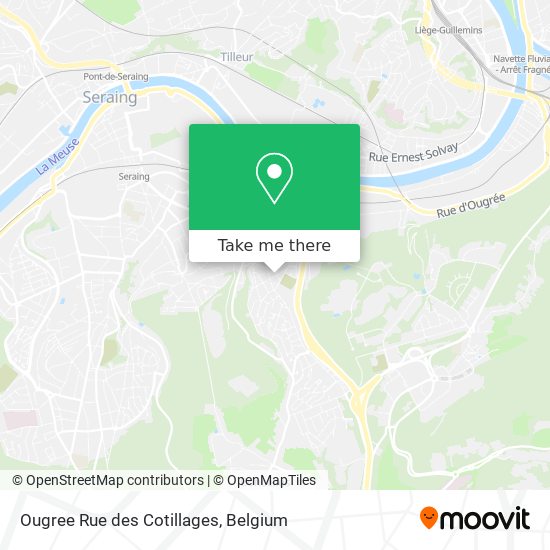 Ougree Rue des Cotillages map