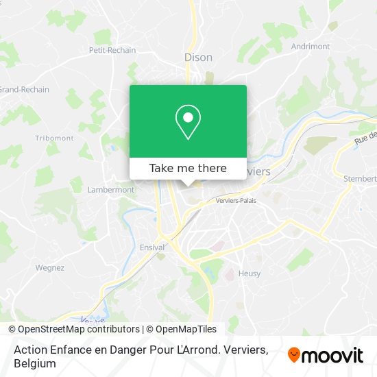 Action Enfance en Danger Pour L'Arrond. Verviers map