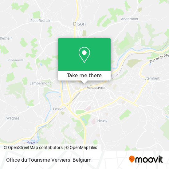 Office du Tourisme Verviers plan