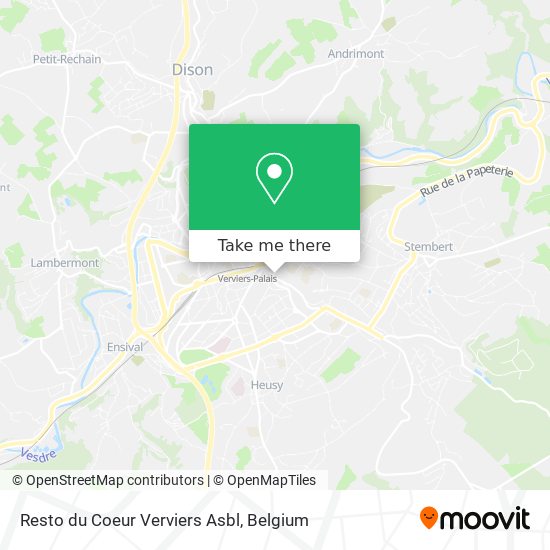 Resto du Coeur Verviers Asbl map