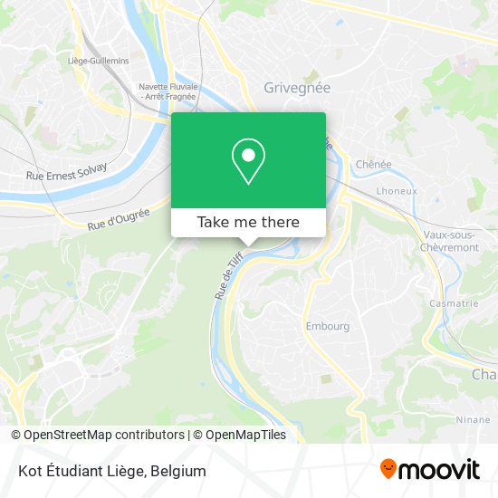 Kot Étudiant Liège map