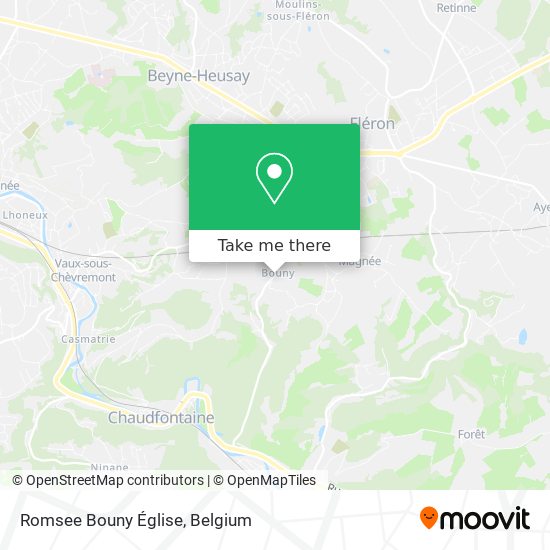 Romsee Bouny Église map