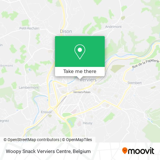 Woopy Snack Verviers Centre map