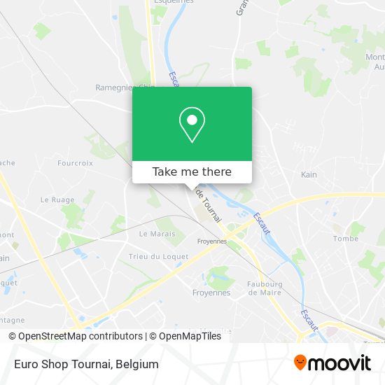 Euro Shop Tournai map