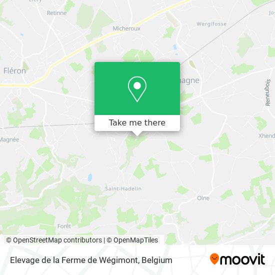 Elevage de la Ferme de Wégimont map