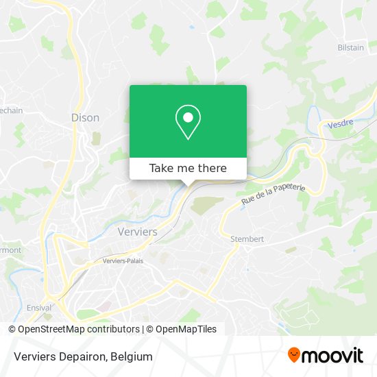 Verviers Depairon map